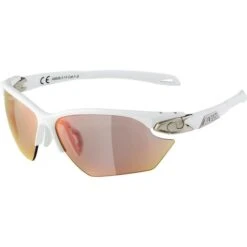 Alpina Twist Five S HR S QV Glasses - White Matt-silver/QuattroVarioflex Rainbow Mirror