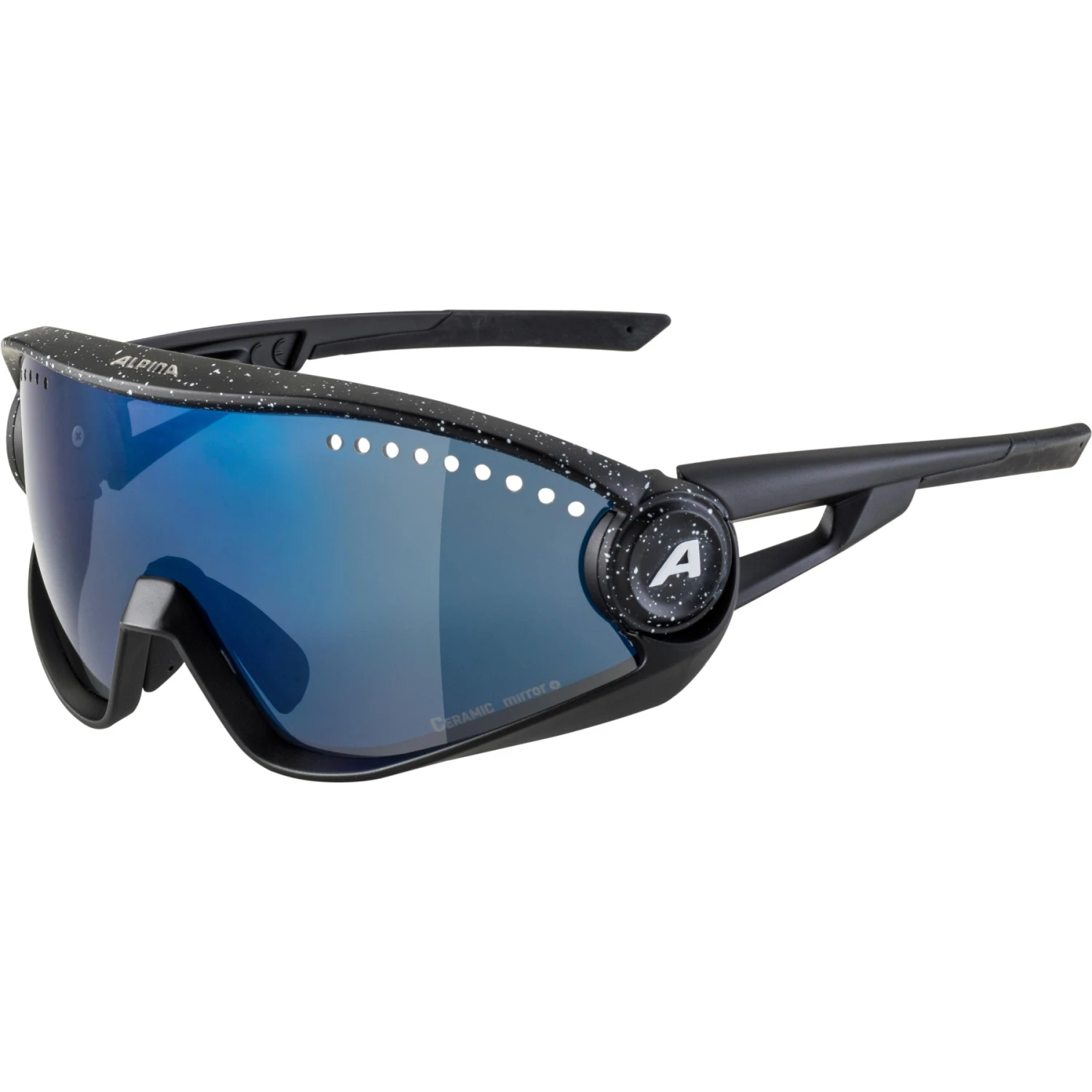 Alpina 5W1NG Glasses - Black Blur / Blue Mirror 3 Alpina 5W1NG Glasses - Black Blur / Blue Mirror