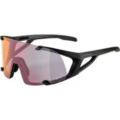 Alpina Hawkeye QV Glasses - Black Matt/Quattroflex Varioflex Rainbow Mirror