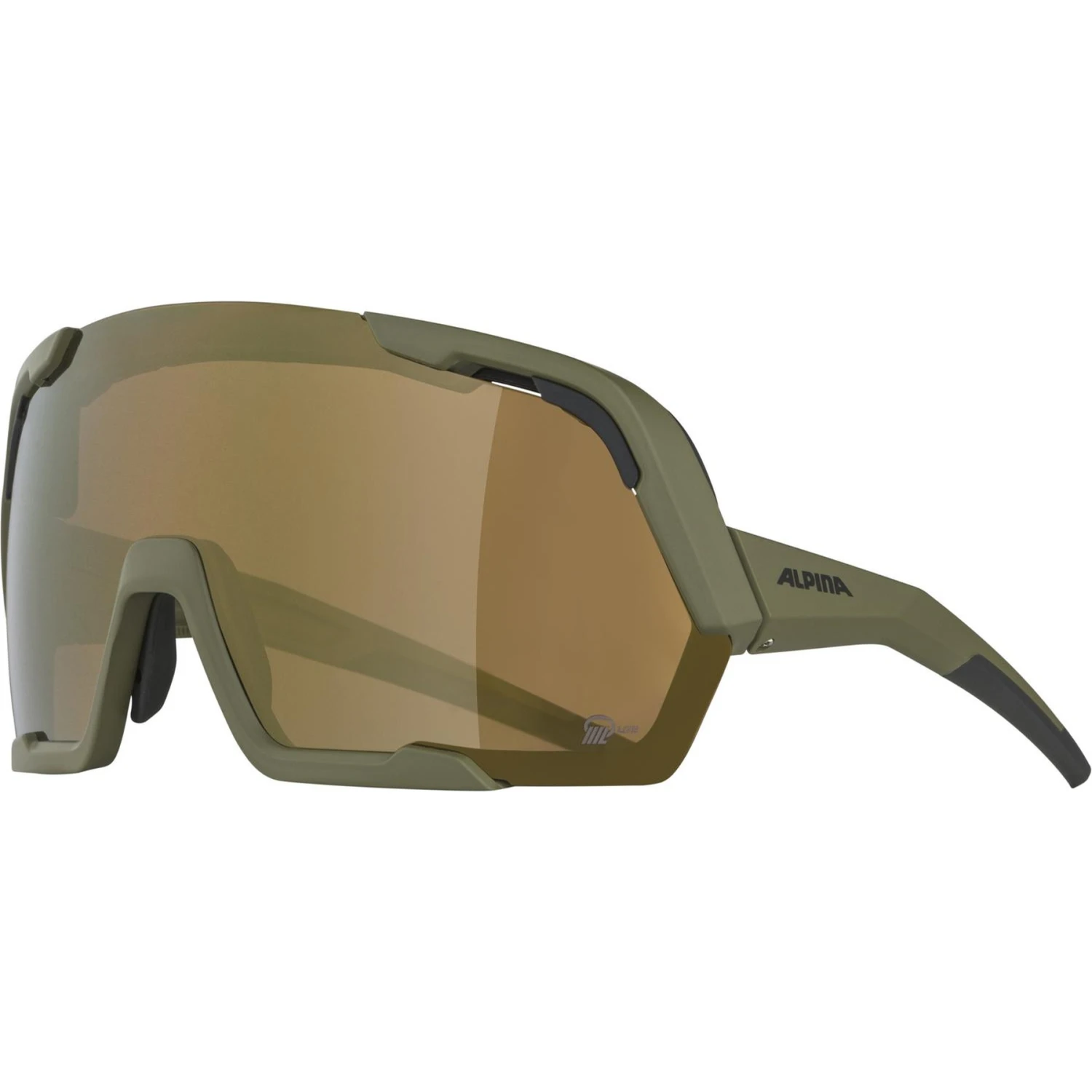 Alpina Rocket Bold Q-Lite Glasses - Olive Matt/Gold 3 Alpina Rocket Bold Q-Lite Glasses - Olive Matt/Gold