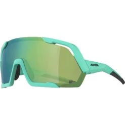 Alpina Rocket Q-Lite Glasses - Turquoise Matt/Ceramic Green Mirror