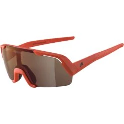 Alpina Rocket Youth Q-Lite Glasses - Pumking-Orange Matt / Q-LITE Red Mirror