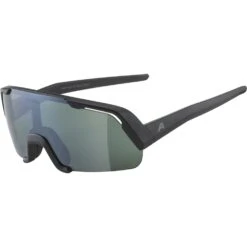 Alpina Rocket Youth Q-Lite Glasses - Black Matt / Q-LITE Silver Mirror