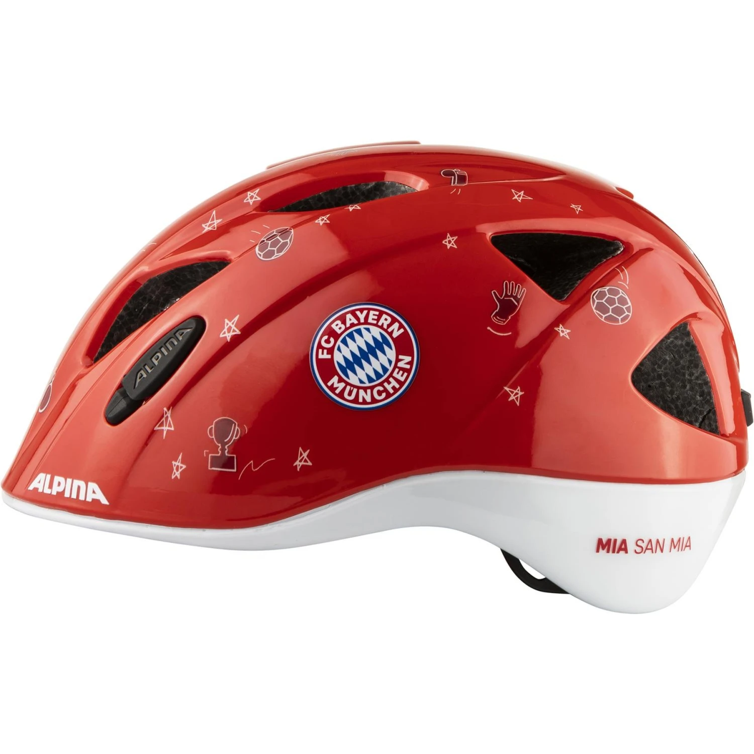 Alpina Ximo FC Bayern Munich Kids Helmet - FCB Gloss 4 Alpina Ximo FC Bayern Munich Kids Helmet - FCB Gloss - Image 2